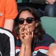 Leïla Kaddour et son compagnon Pierre Guénard (Radio Elvis) dans les tribunes des internationaux de Roland-Garros, à Paris, le 30 mai 2018. © Cyril Moreau - Dominique Jacovides/Bestimage