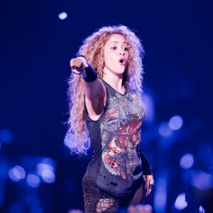 La chanteuse Shakira en concert à Hambourg, Allemagne, le 3 juin 2018.