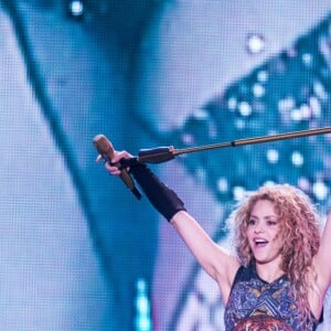 La chanteuse Shakira en concert à Hambourg, Allemagne, le 3 juin 2018.