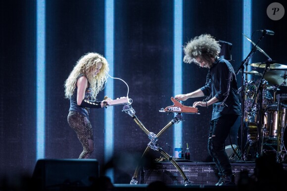 La chanteuse Shakira en concert à Hambourg, Allemagne, le 3 juin 2018.