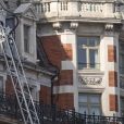 Image de l'incendie de l'hôtel Oriental Mandarin dans le quartier de Knightsbridge, à Londres, le 6 juin 2018