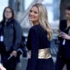 Kate Moss arrive au défilé de mode Saint Laurent à Liberty Park à Jersey City (près de New York), le 6 juin 2018.