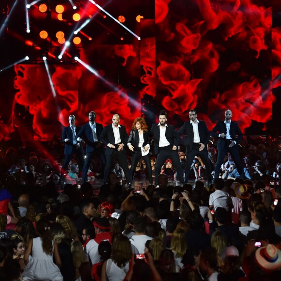 Exclusif - Mylène Farmer - Enregistrement de l'émission "La chanson de l'année" dans les arènes de Nîmes, diffusée en direct sur TF1 le 8 juin © Bruno Bebert / Bestimage