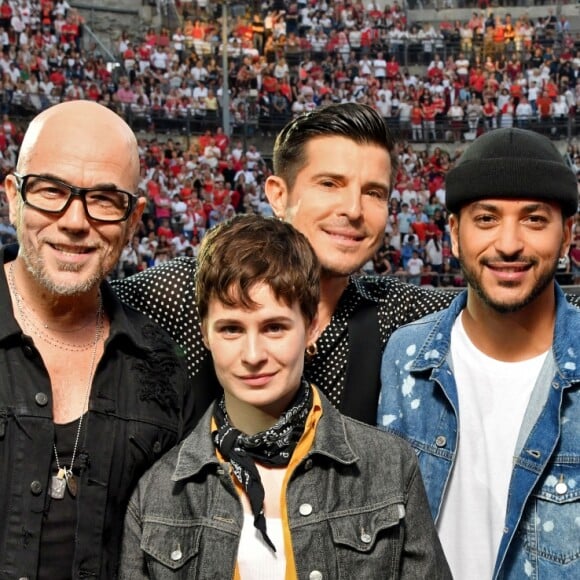 Exclusif - Pascal Obispo, Christine & the Queens (Chris), Vincent Niclo, Slimane et Hoshi - Enregistrement de l'émission "La chanson de l'année" dans les arènes de Nîmes, diffusée en direct sur TF1 le 8 juin © Bruno Bebert / Bestimage