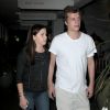 Exclusif - Conrad Hilton est allé diner avec ses parents Richard Hilton et Kathy Hilton et une mystérieuse inconnue à Los Angeles. Le 23 juin 2017.