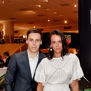 Louis et Pauline Ducruet - Présentation de la carte routière restaurée ayant appartenu au prince Albert 1er de Monaco et présentation du nouveau modèle de montre Tag Heuer Monaco Gulf édition spéciale 50e anniversaire, au musée de la collection des voitures anciennes du prince de Monaco le 12 juin 2018. © Bruno Bebert/Bestimage