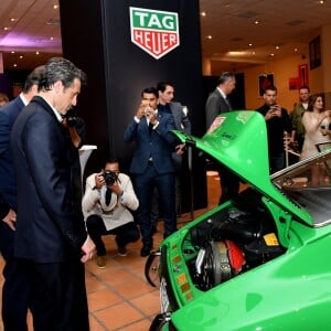 Patrick Dempsey - Présentation de la carte routière restaurée ayant appartenu au prince Albert 1er de Monaco et présentation du nouveau modèle de montre Tag Heuer Monaco Gulf édition spéciale 50e anniversaire, au musée de la collection des voitures anciennes du prince de Monaco le 12 juin 2018. © Bruno Bebert/Bestimage