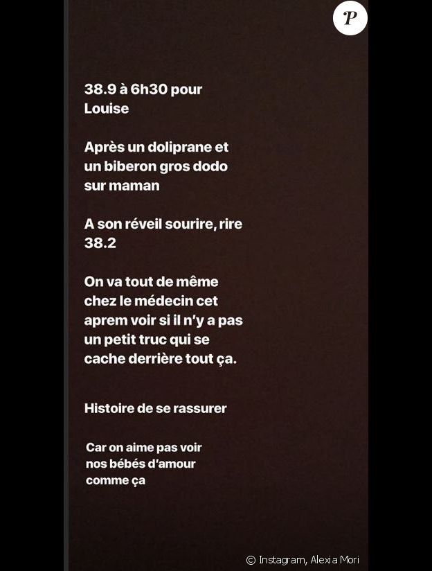 Alexia Mori donne des nouvelles de Louise - Instagram, 13 juin 2018