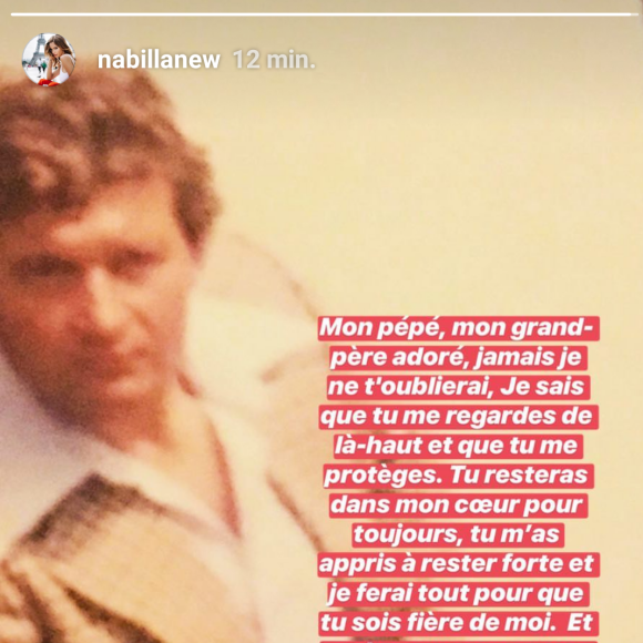 Nabilla Benattia rend hommage à son grand-père - Instagram, 13 juin 2018