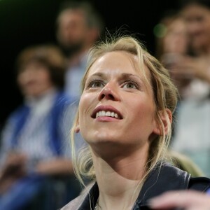 Tiphaine Auzière, fille de Brigitte Macron - La famille, les amis et soutiens d'Emmanuel Macron dans les tribunes lors du grand meeting d'Emmanuel Macron à l'AccorHotels Arena à Paris, le lundi 17 avril 2017. © Dominique Jacovides - Sébastien Valiela / Bestimage