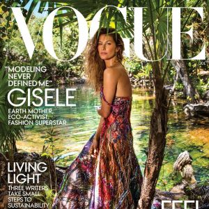 Gisele Bündchen en couverture du magazine Vogue. Photo par Inez et Vinoodh.