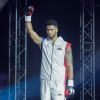 Tony Yoka - Tony Yoka remporte son cinquième combat pro face à David Allen. La conquête acte 5 au palais des sports de Paris, Tony a battu David Allen par arrêt de l'arbitre à la dixième reprise, lors de son cinquième combat pro, samedi soir à Paris le 23 juin 2018 © Veeren-CVS/Bestimage