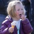 Mia Tindall, fille de Zara (Phillips) et Mike Tindall, le 25 mars 2018 lors d'un concours complet à Gatcombe Park.