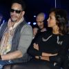 Didier Morville, dit JoeyStarr (Joey Starr) et Karine Le Marchand - People au match de boxe "La Conquête" Acte 4 T.Yoka VS C.Leonet au palais des sports de Paris le 7 avril 2018 (Victoire de T.Yoka au 5 ème round) © Pierre Perusseau / Bestimage