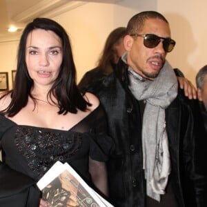 Exclusif - Beatrice Dalle et JoeyStarr se retrouvent le temps d'une soiree lors du vernissage de Richard Aujard a la galerie Laurent Strouk a Paris le 9 janvier 2014.