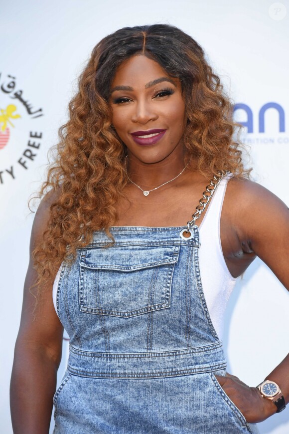 Serena Williams au photocall de la soirée "Woman's Tennis Association (WTA) on the Thames" à Londres, le 28 juin 2018.