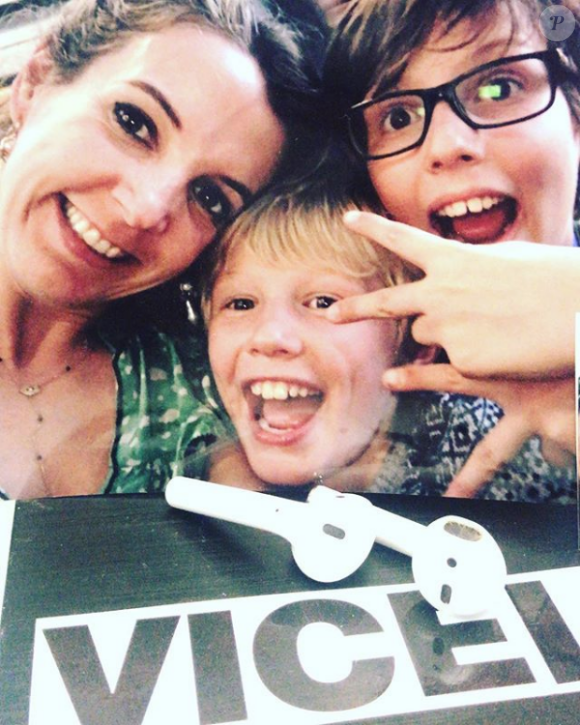 La princesse Tessy de Luxembourg (Tessy Antony) avec ses enfants Noah et Gabriel, photo Instagram le 18 juin 2018.