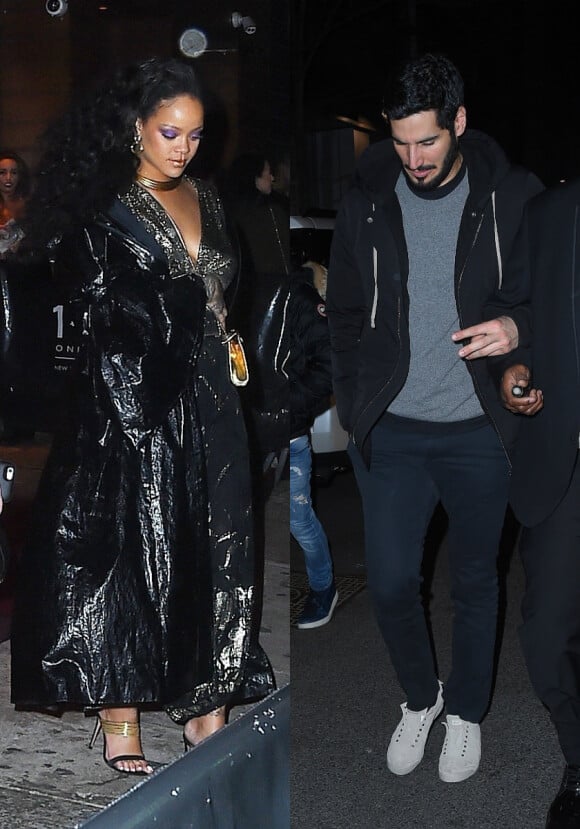 Rihanna et Hassan Jameel à New York. Le 28 janvier 2018.