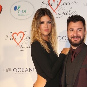 Michaël Youn et sa compagne Isabelle Funaro au gala "Par Coeur" pour les 10 ans de l'association "Cekedubonheur" au pavillon d'Armenonville à Paris. Le 24 septembre 2015