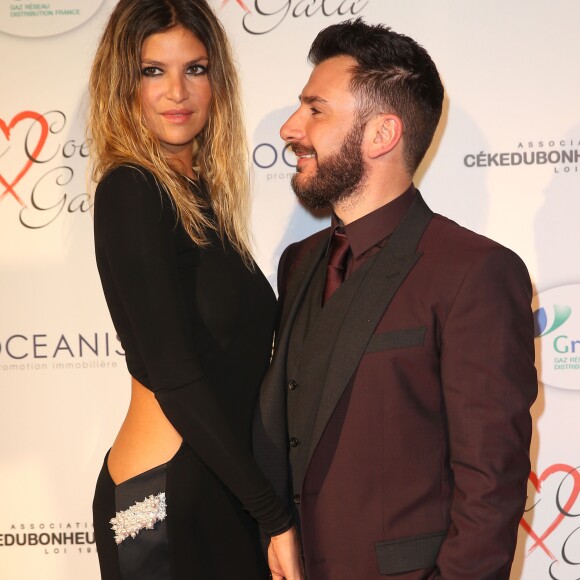 Michaël Youn et sa compagne Isabelle Funaro au gala "Par Coeur" pour les 10 ans de l'association "Cekedubonheur" au pavillon d'Armenonville à Paris. Le 24 septembre 2015