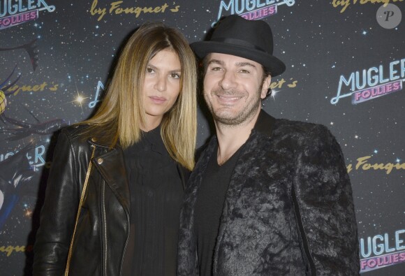 Michael Youn et sa compagne Isabelle Funaro à la 2e représentation du spectacle de Thierry Mugler au theatre Comedia, intitule "Mugler Follies" à Paris, le 19 décembre 2013