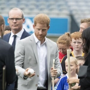 Le prince Harry, duc de Sussex et sa femme Meghan Markle, duchesse de Sussex assistent aux jeux gaélique à Croke Park à Dublin le 11 juillet 2018