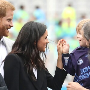 Le prince Harry, duc de Sussex et sa femme Meghan Markle, duchesse de Sussex assistent aux jeux gaélique à Croke Park à Dublin le 11 juillet 2018