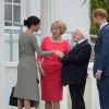 Le prince Harry, duc de Sussex et Meghan Markle, duchesse de Sussex ont été reçus par le président irlandais Michael D. Higgins et sa femme Sabina à Dublin. Le 11 juillet 2018