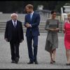 Le prince Harry, duc de Sussex et Meghan Markle, duchesse de Sussex ont été reçus par le président irlandais Michael D. Higgins et sa femme Sabina à Dublin. Le 11 juillet 2018