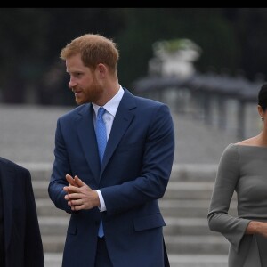 Le prince Harry, duc de Sussex et Meghan Markle, duchesse de Sussex ont été reçus par le président irlandais Michael D. Higgins et sa femme Sabina à Dublin. Le 11 juillet 2018