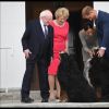 Le prince Harry, duc de Sussex et sa femme Meghan Markle, duchesse de Sussex rencontrent le président Irlandais Michael D. Higgins et sa femme Sabina Coyne à Dublin le 11 juillet 2018