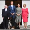 Le prince Harry, duc de Sussex et sa femme Meghan Markle, duchesse de Sussex rencontrent le président Irlandais Michael D. Higgins et sa femme Sabina Coyne à Dublin le 11 juillet 2018