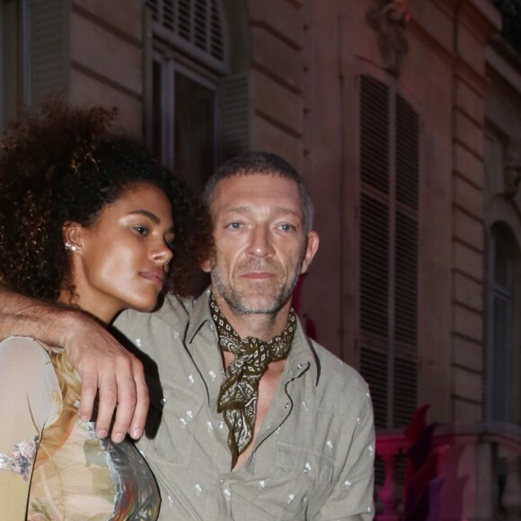 Tina Kunakey et son compagnon Vincent Cassel à la soirée Jean-Paul Gaultier "Scandal Discothèque" Party organisée à la Fondation Dosne-Thiers à Paris, le 4 juillet 2018. © Denis Guignebourg/Bestimage