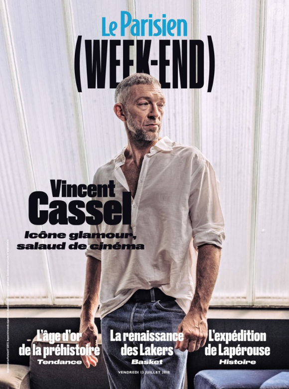 Vincent Cassel - Le Parisien (Week-End) en kiosques ce vendredi 13 juillet 2018