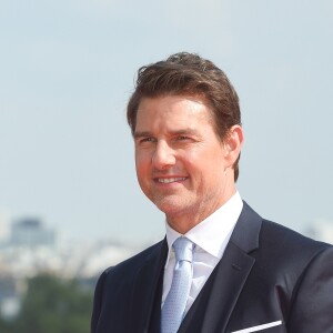 Tom Cruise à l'avant-première mondiale de "Mission: Impossible Fallout" sur la place du Trocadéro à Paris, le 12 juillet 2018. © Coadic Guirec-Denis Guignebourg/Bestimage