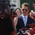 Tom Cruise à l'avant-première mondiale de "Mission: Impossible Fallout" sur la place du Trocadéro à Paris, le 12 juillet 2018. © Coadic Guirec-Denis Guignebourg/Bestimage