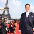 Tom Cruise à l'avant-première mondiale de "Mission: Impossible Fallout" sur la place du Trocadéro à Paris, le 12 juillet 2018. © Coadic Guirec-Denis Guignebourg/Bestimage