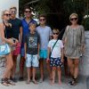 Le prince Pavlos et la princesse Marie-Chantal de Grèce en vacances avec leurs enfants à Mykonos en août 2015.