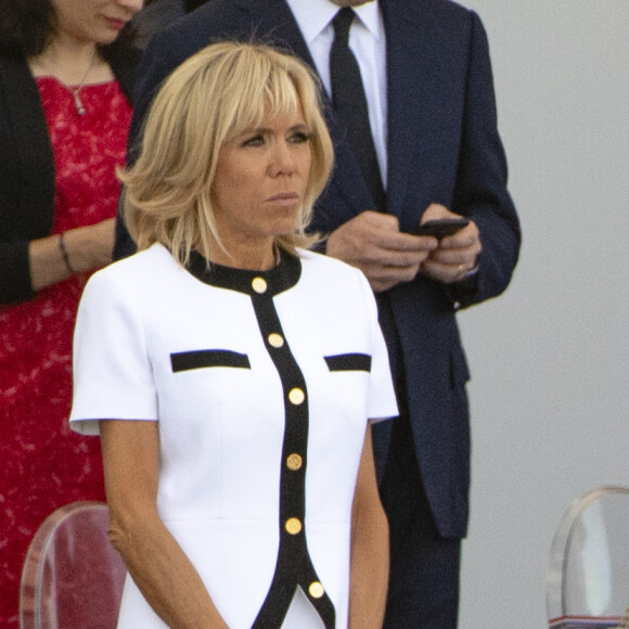 Brigitte Macron - Défilé militaire du 14 Juillet sur les Champs-Elysées à Paris © Pierre Perusseau / Bestimage