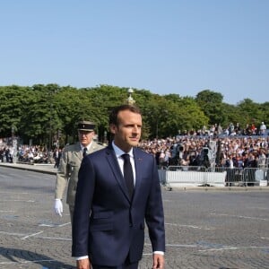 Emmanuel Macron, président de la République - Défilé militaire du 14 Juillet sur les Champs-Elysées à Paris © Hamilton / Pool / Bestimage