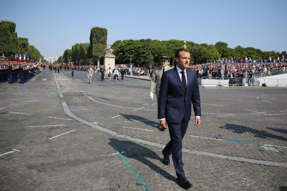 Emmanuel Macron, président de la République - Défilé militaire du 14 Juillet sur les Champs-Elysées à Paris © Hamilton / Pool / Bestimage