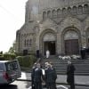 Obsèques de Maurane en l'église Notre-Dame des Grâces à Woluwe-Saint-Pierre en Belgique le 17 mai 2018.