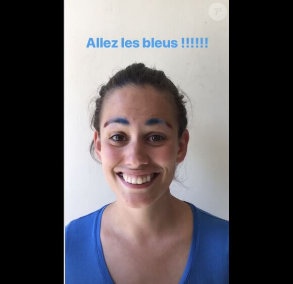 Lucie Lucas lors de la finale de la Coupe du monde 2018, 15 juillet 2018, Instagram