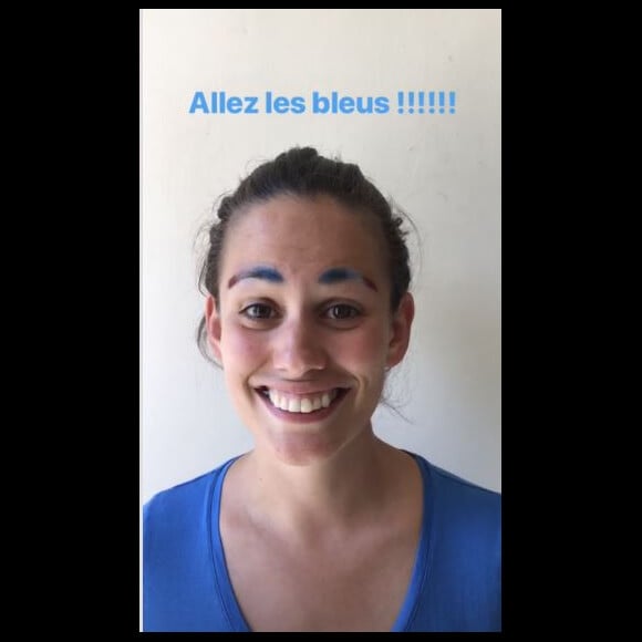 Lucie Lucas lors de la finale de la Coupe du monde 2018, 15 juillet 2018, Instagram