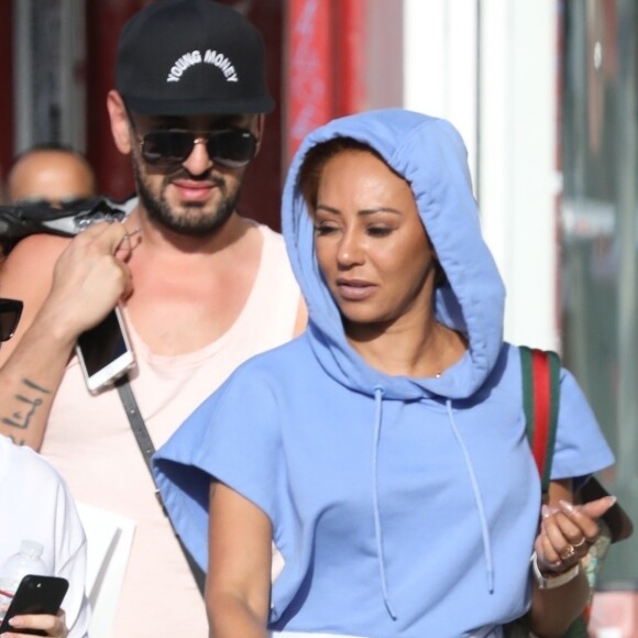 Mel B, Gary Madatyan - Exclusif - Mel B (Melanie Brown) et Gary Madatyan sur le tournage de "For The Stars" à West Hollywood, le 10 juillet 2018