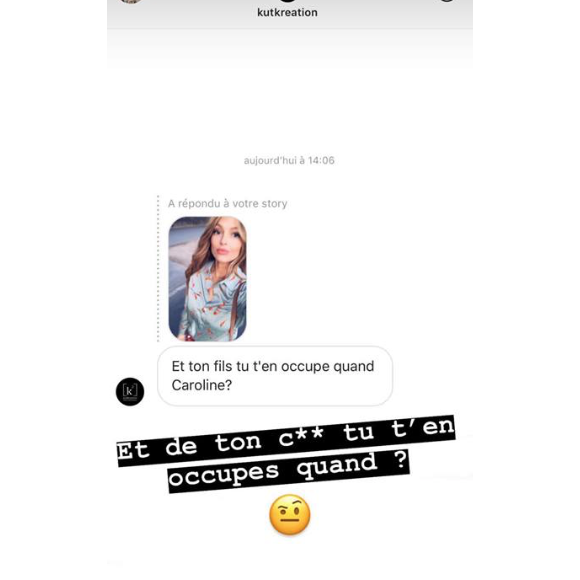 Caroline Receveur, son coup de gueule contre les haters le 19 juillet 2018.