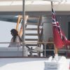 Exclusif - Will Smith, Jada Pinkett Smith et leurs enfants Jaden et Willow réunis en vacances sur un yacht au large de Capri en Italie, le 19 juillet 2018.