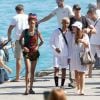 Exclusif - Will Smith, Jada Pinkett Smith et leurs enfants Jaden et Willow réunis en vacances sur un yacht au large de Capri en Italie, le 19 juillet 2018.