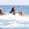 Exclusif - Will Smith, Jada Pinkett Smith et leurs enfants Jaden et Willow réunis en vacances sur un yacht au large de Capri en Italie, le 19 juillet 2018.