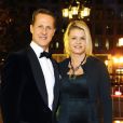 Michael Schumacher, récompensé, et sa femme Corinna lors du 31ème Gala des Légendes du Sport, Deutscher Sportpresseball, a l'Opéra de Francfort. Le 10 novembre 2012.